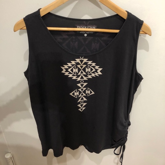 Pendleton Tops - Pendleton Graphic Top with gathered side, Size XXL